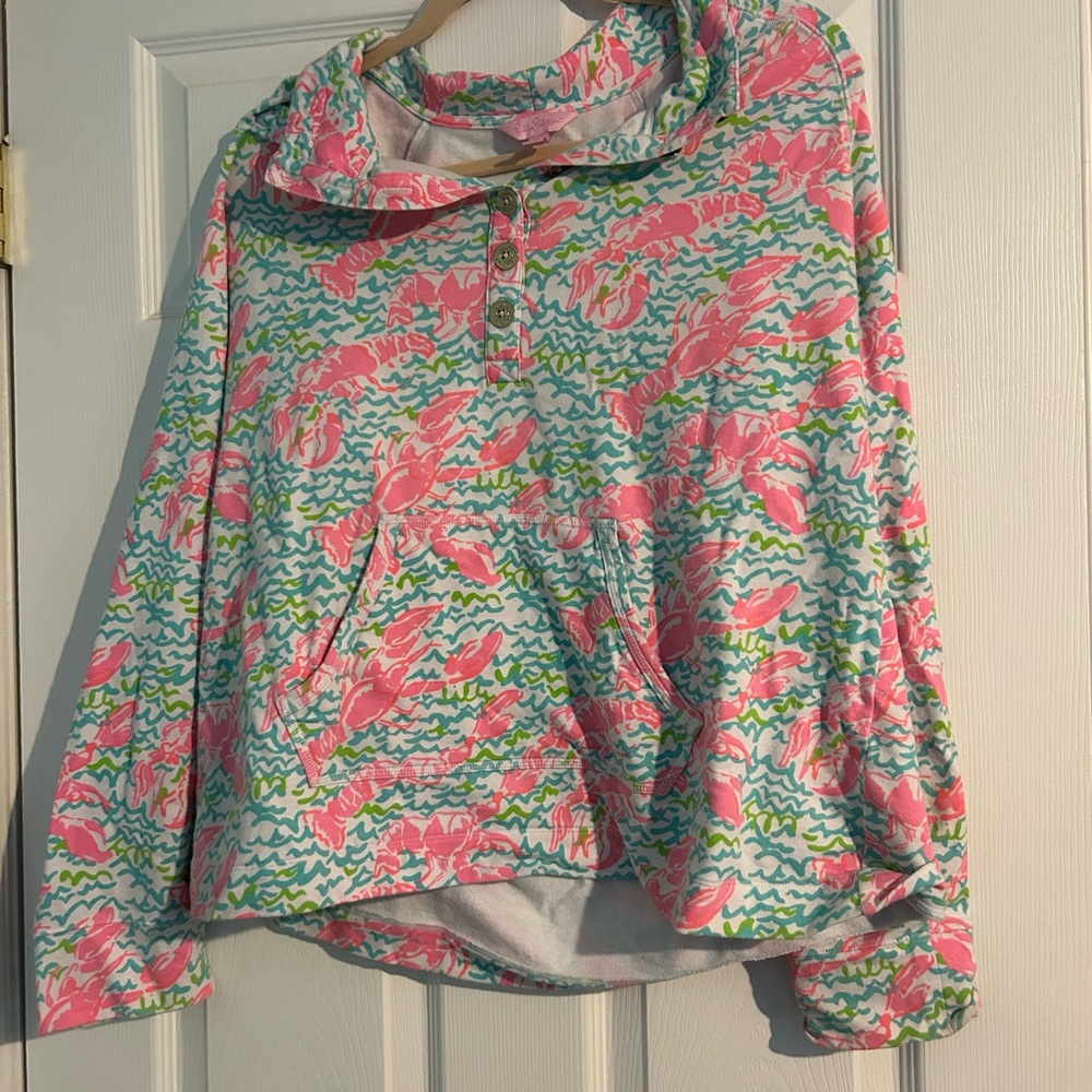 Lilly Pulitzer Pink and Green Pullover